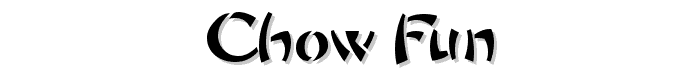 Chow Fun font